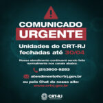 CRT-RJ seguirá em regime de atendimento remoto até 30 de Abril
